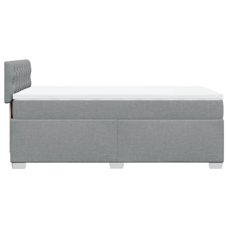 Sommier à lattes de lit avec matelas Gris clair 100x200cm Tissu - 11