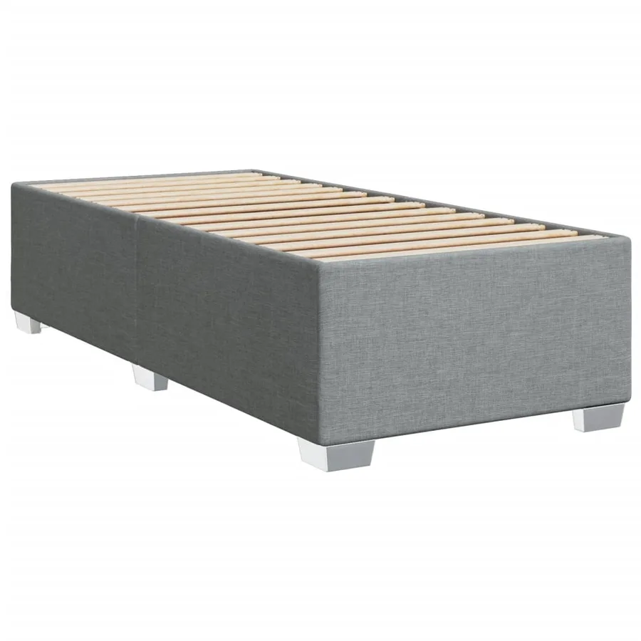 Sommier à lattes de lit avec matelas Gris clair 100x200cm Tissu - 8