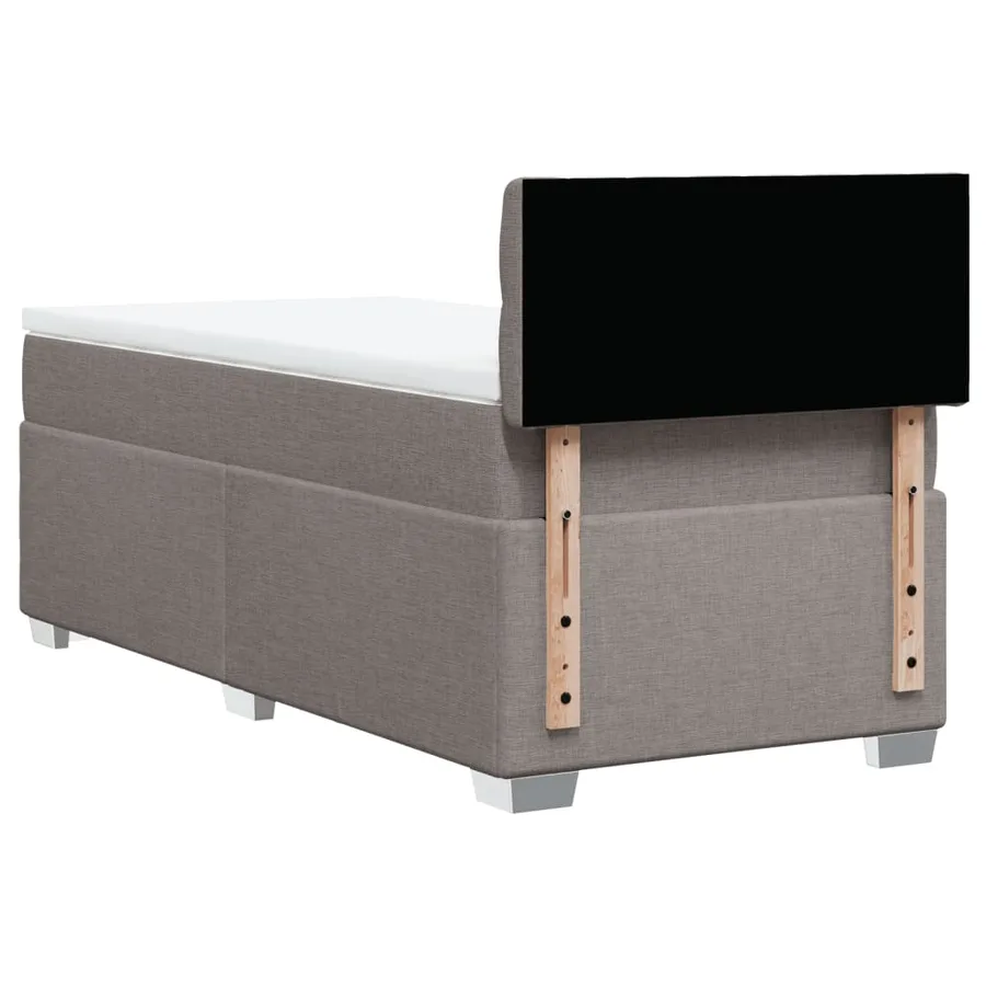 Sommier à lattes de lit avec matelas Taupe 100x200 cm Tissu - 12