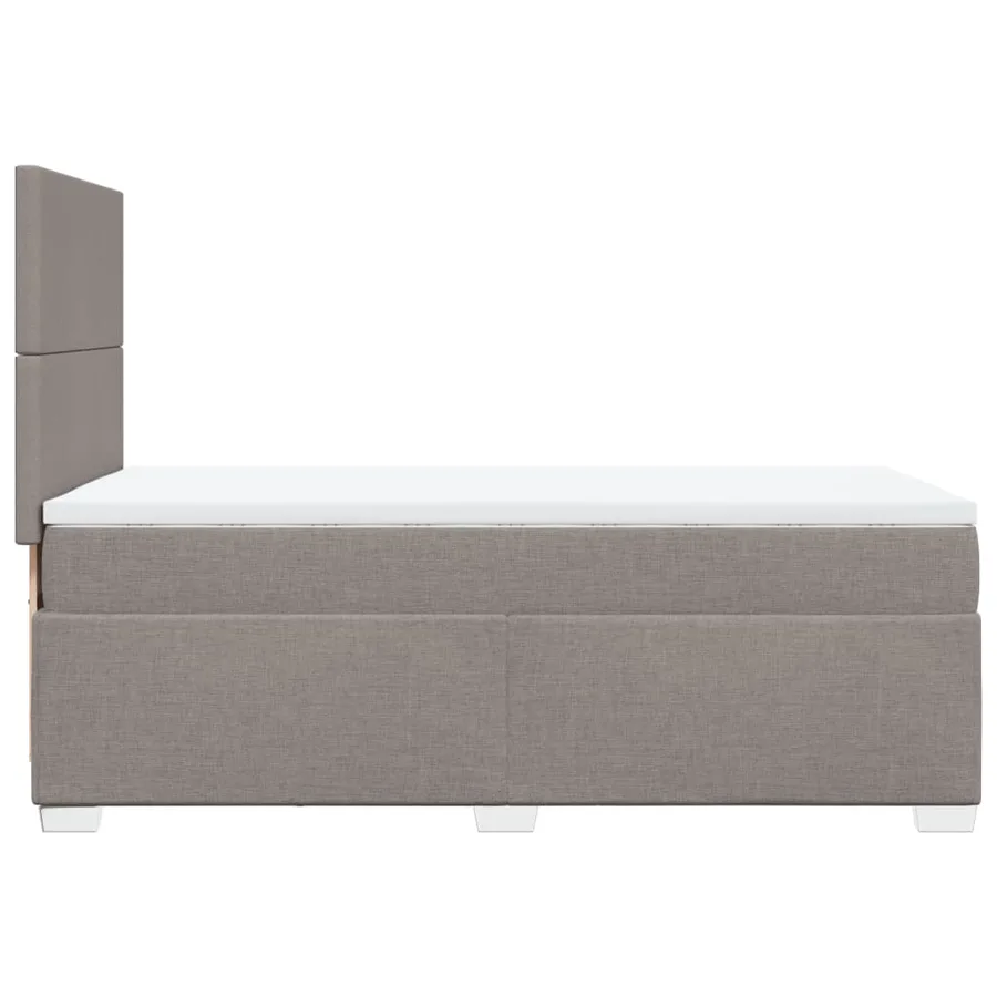 Sommier à lattes de lit avec matelas Taupe 100x200 cm Tissu - 11