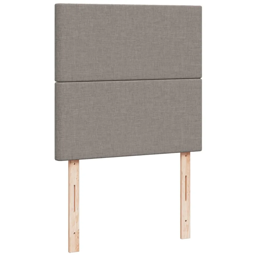 Sommier à lattes de lit avec matelas Taupe 100x200 cm Tissu - 7
