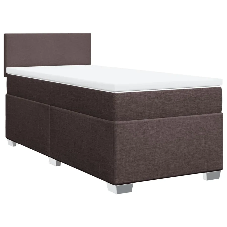 Sommier à lattes de lit avec matelas Marron foncé 100x200 cm - 2
