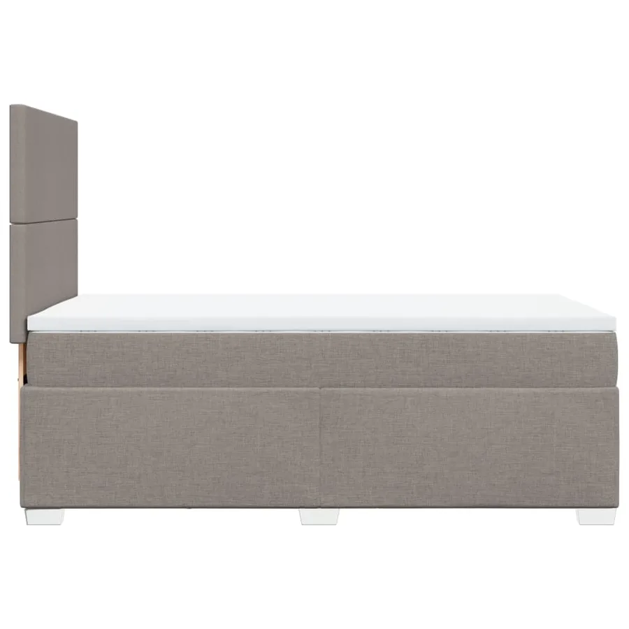 Sommier à lattes de lit avec matelas Taupe 90x200 cm Tissu - 11
