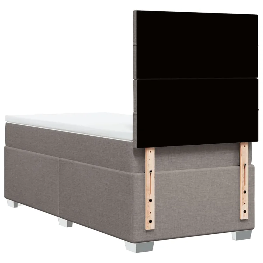 Sommier à lattes de lit avec matelas Taupe 90x200 cm Tissu - 12