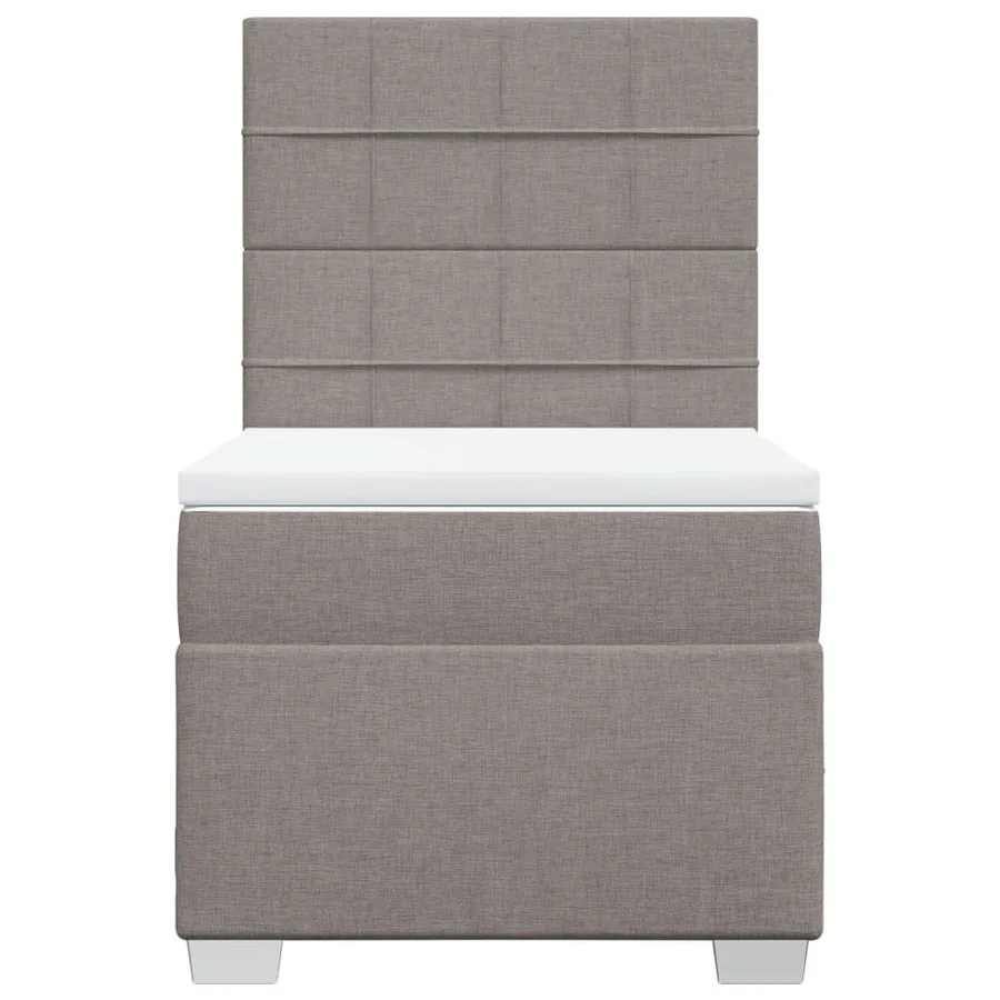 Sommier à lattes de lit avec matelas Taupe 90x200 cm Tissu - 6