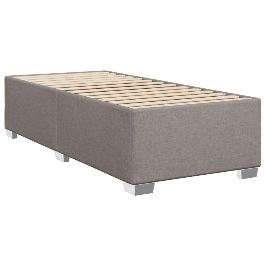 Sommier à lattes de lit avec matelas Taupe 90x200 cm Tissu - 8