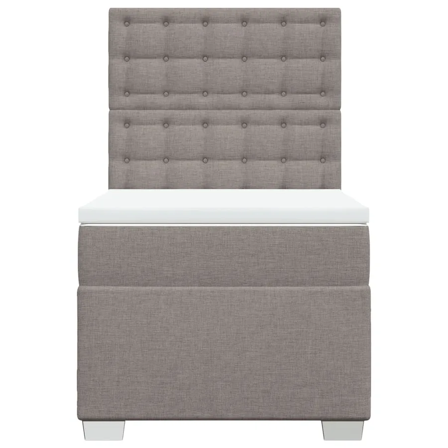 Sommier à lattes de lit avec matelas Taupe 90x200 cm Tissu - 6