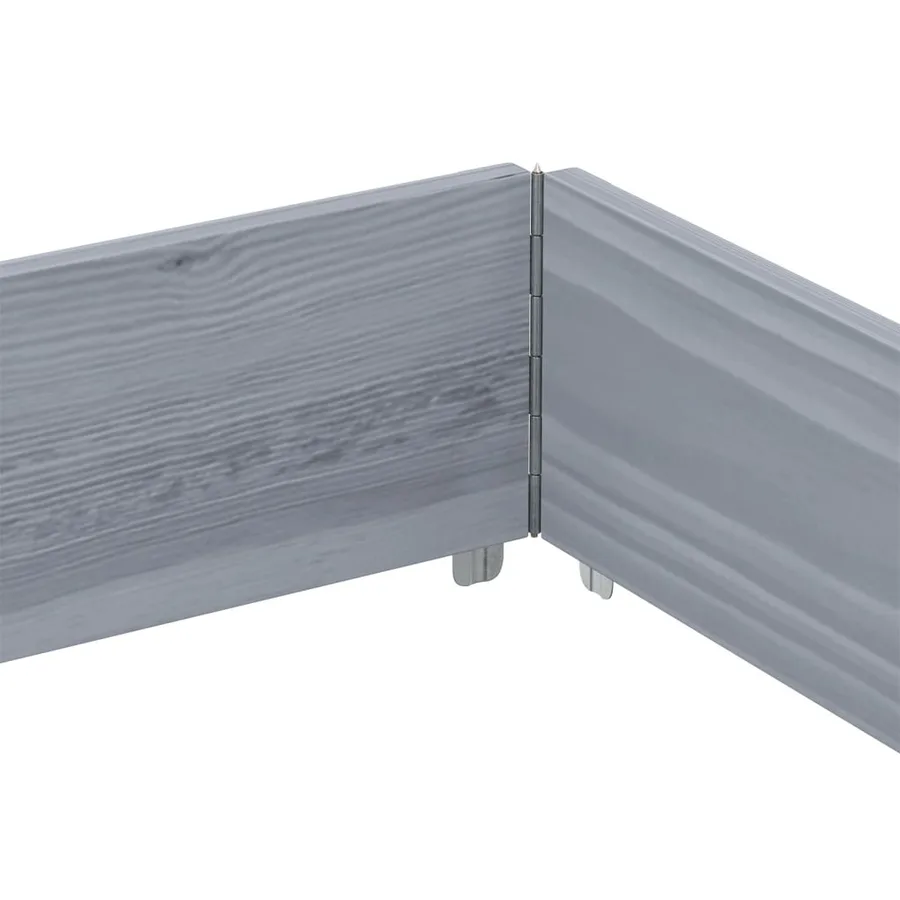 Jardinière gris 150x100 cm bois de pin massif - 6