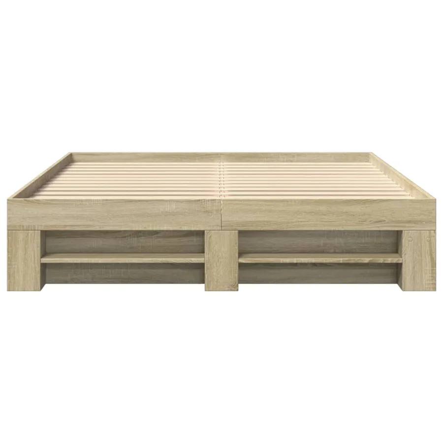 Cadre de lit sans matelas chêne sonoma 150x200 cm - 5