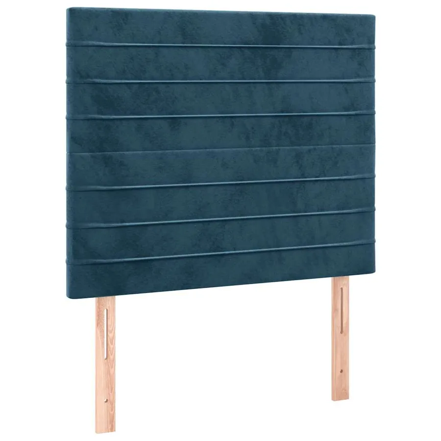 Sommier à lattes de lit matelas LED Bleu foncé 80x200cm Velours - 7