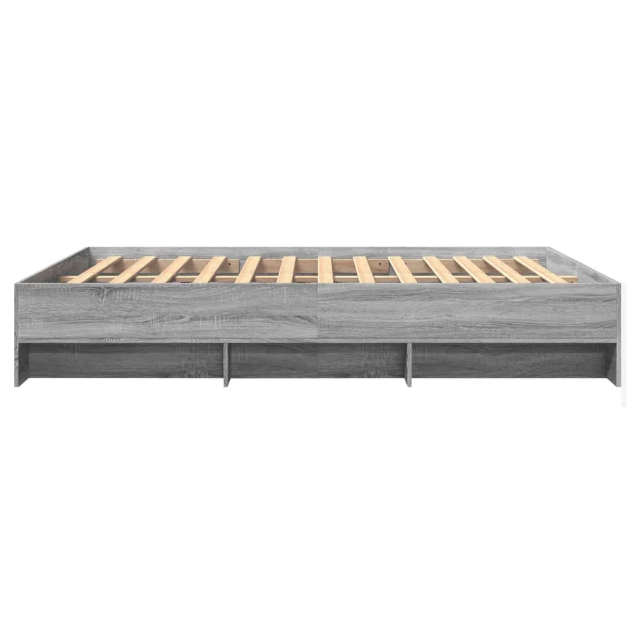 Cadre de lit sans matelas sonoma gris 160x200cm bois ingénierie - 6