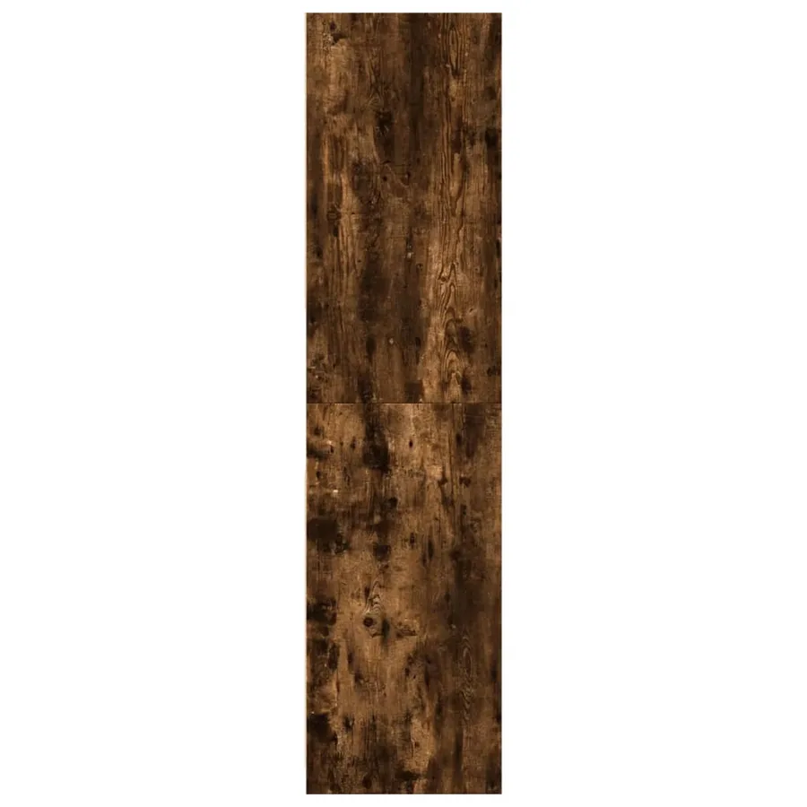 Garde-robe chêne fumé 80x50x200 cm bois d'ingénierie - 5
