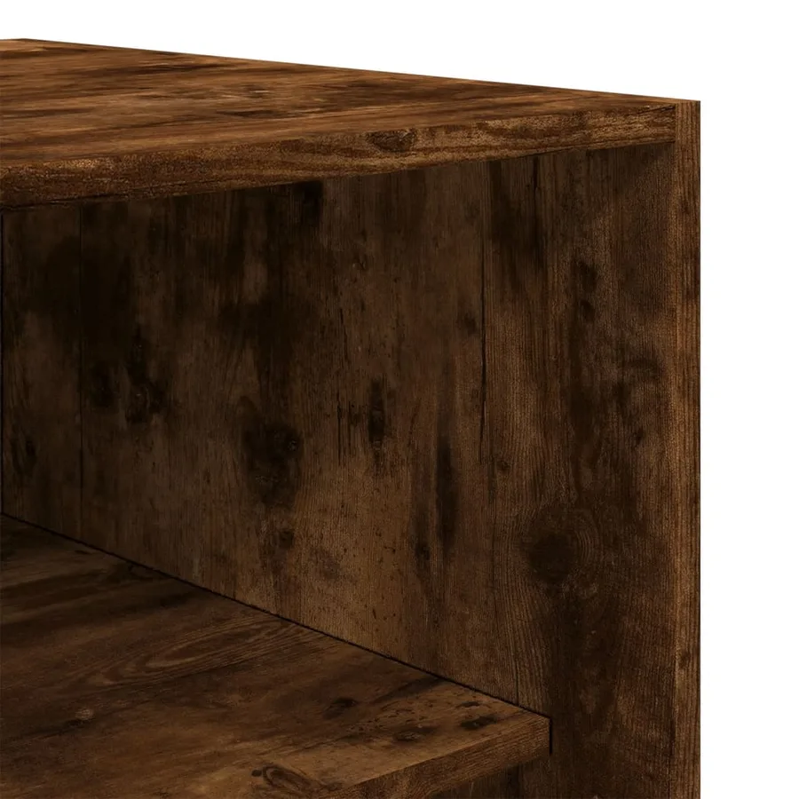 Garde-robe chêne fumé 80x50x200 cm bois d'ingénierie - 7