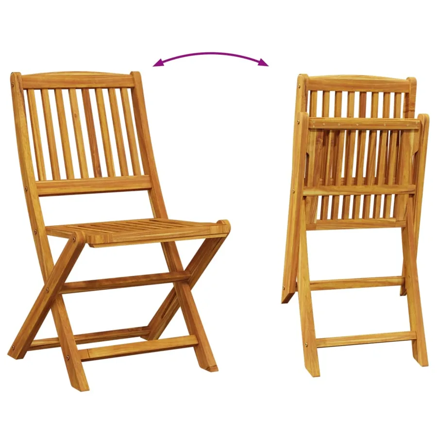 Ensemble à manger de jardin 7 pcs bois massif d'acacia - 5