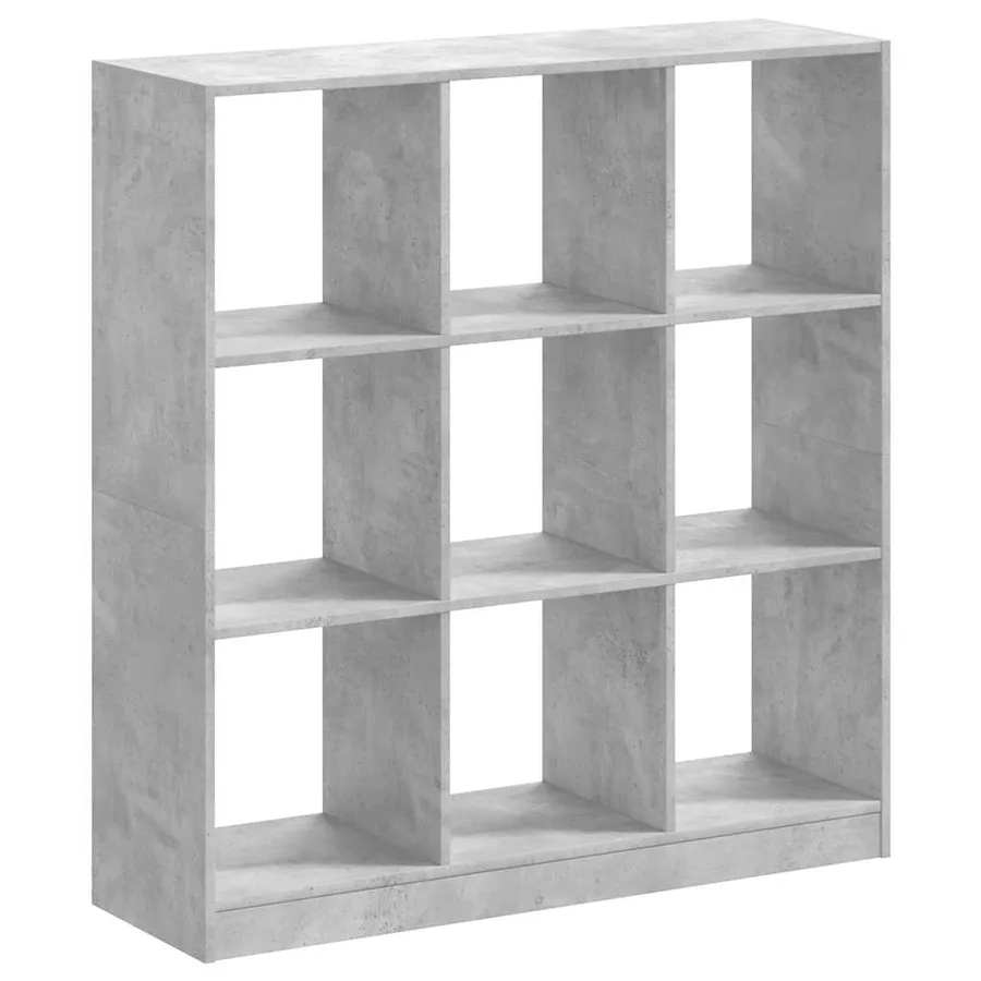 Bibliothèque gris béton 102x32x108 cm bois d'ingénierie - 2