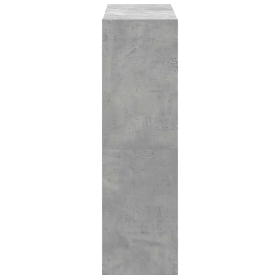 Bibliothèque gris béton 102x32x108 cm bois d'ingénierie - 5