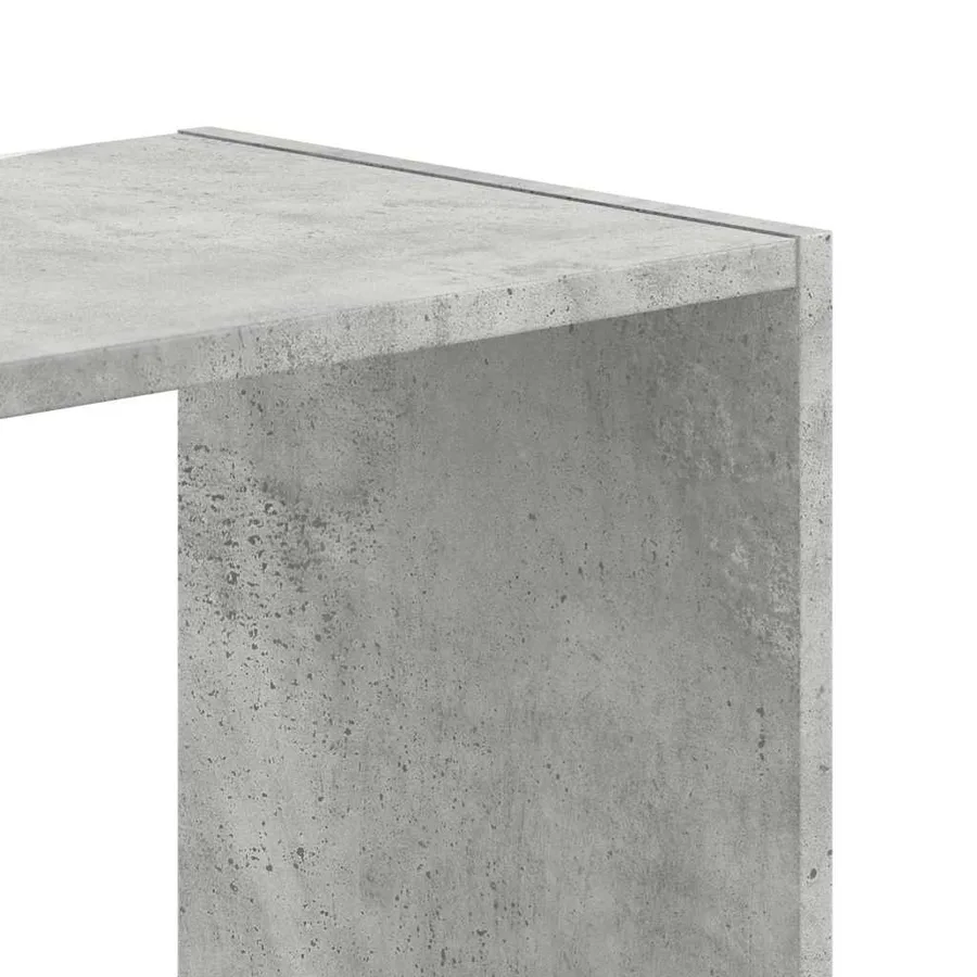 Bibliothèque gris béton 102x32x108 cm bois d'ingénierie - 7