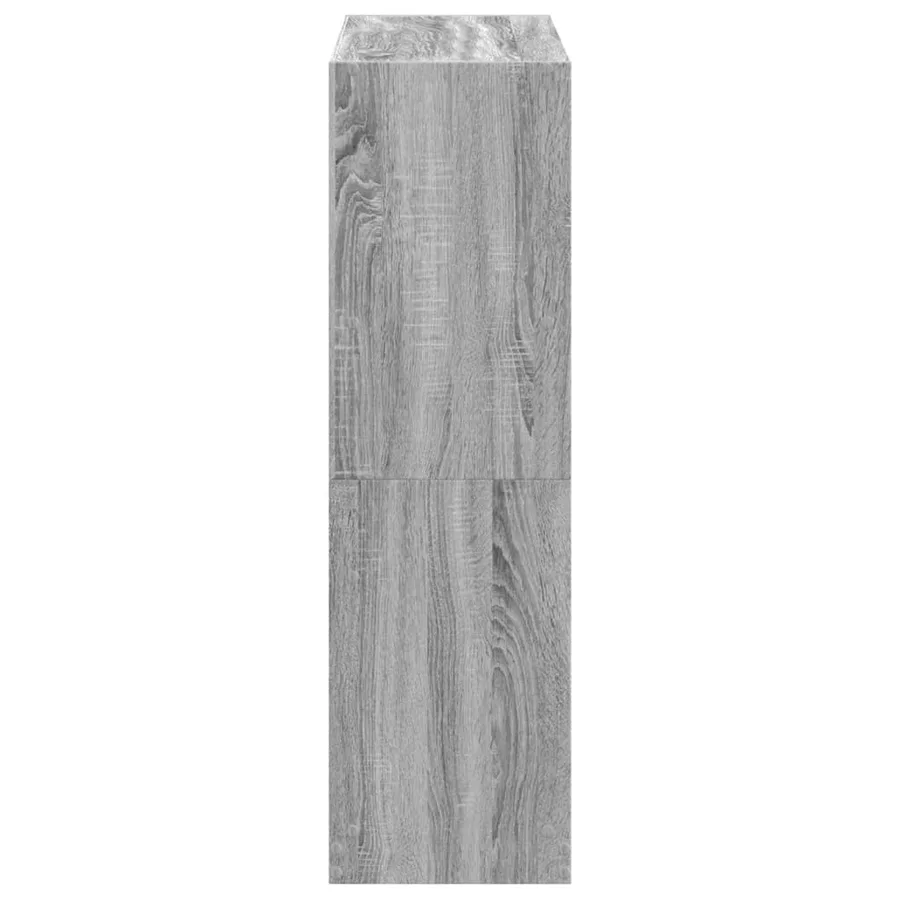 Bibliothèque sonoma gris 102x32x108 cm bois d'ingénierie - 5