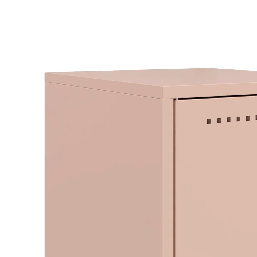 Tables de chevet 2 pcs rose 36x39x43,5 cm acier - 11