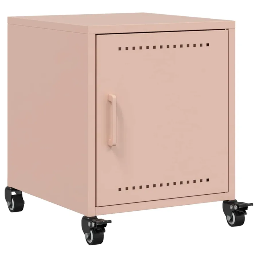 Tables de chevet 2 pcs rose 36x39x43,5 cm acier - 5