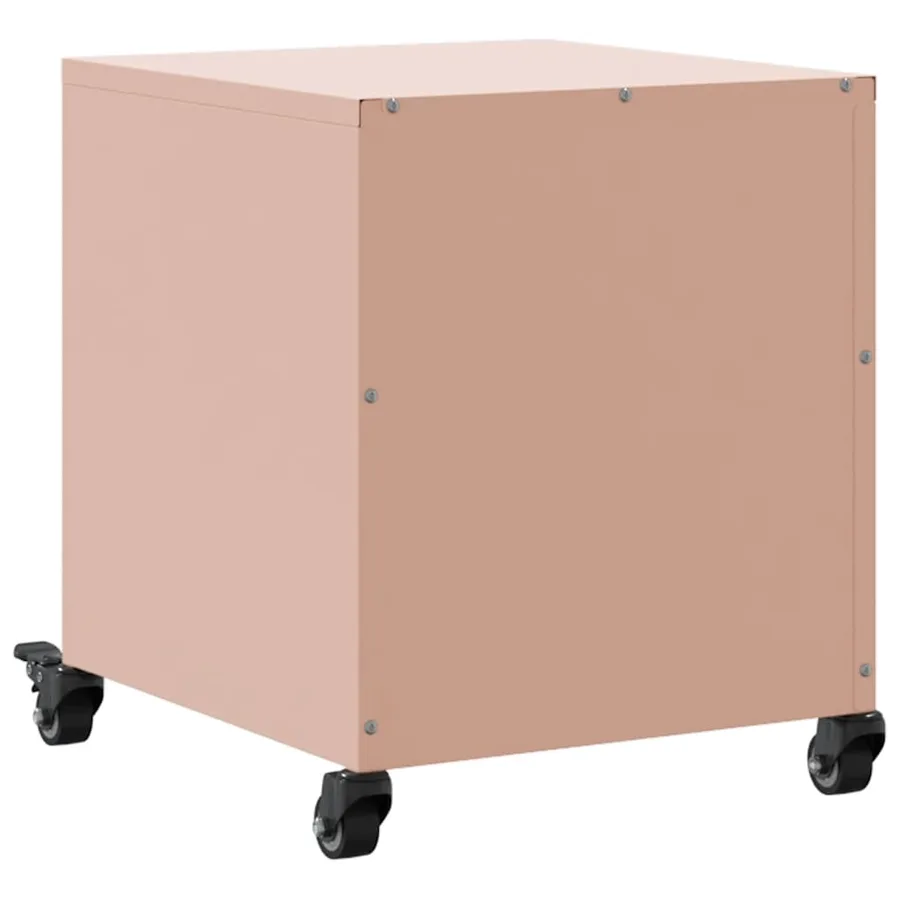 Tables de chevet 2 pcs rose 36x39x43,5 cm acier - 8