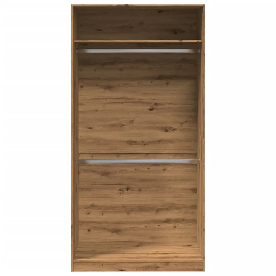 Garde-robe chêne artisanal 100x50x200 cm bois d'ingénierie - 4