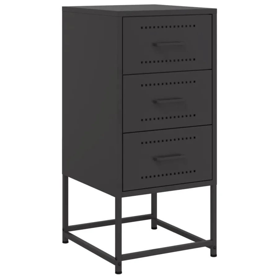 Tables de chevet 2 pcs noir 36x39x78 cm acier - 5