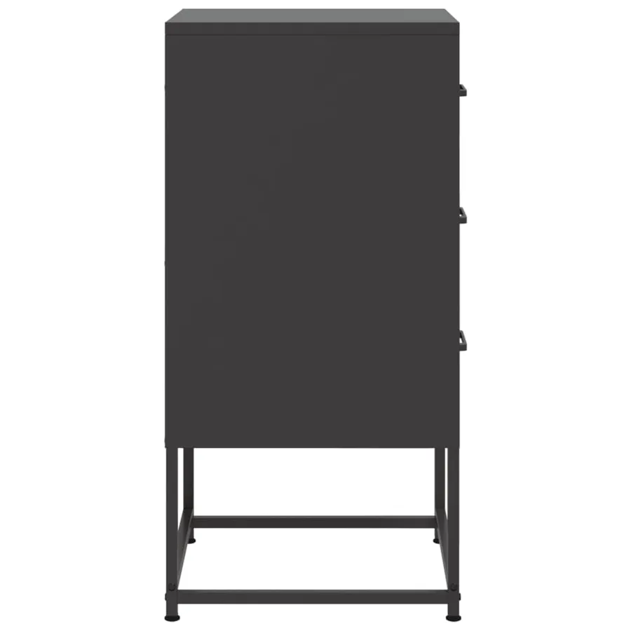 Tables de chevet 2 pcs noir 36x39x78 cm acier - 7
