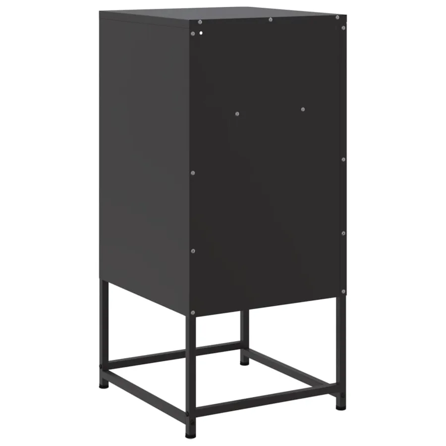 Table de chevet noir 36x39x78 cm acier - 8