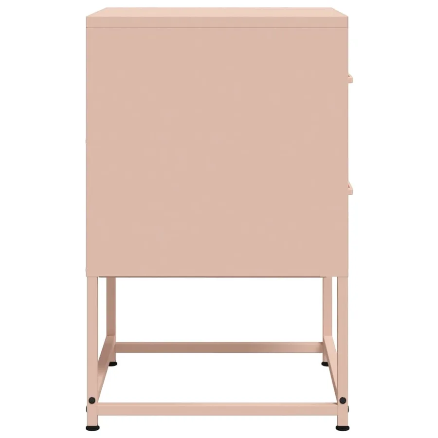 Tables de chevet 2 pcs rose 36x39x60,5 cm acier - 7