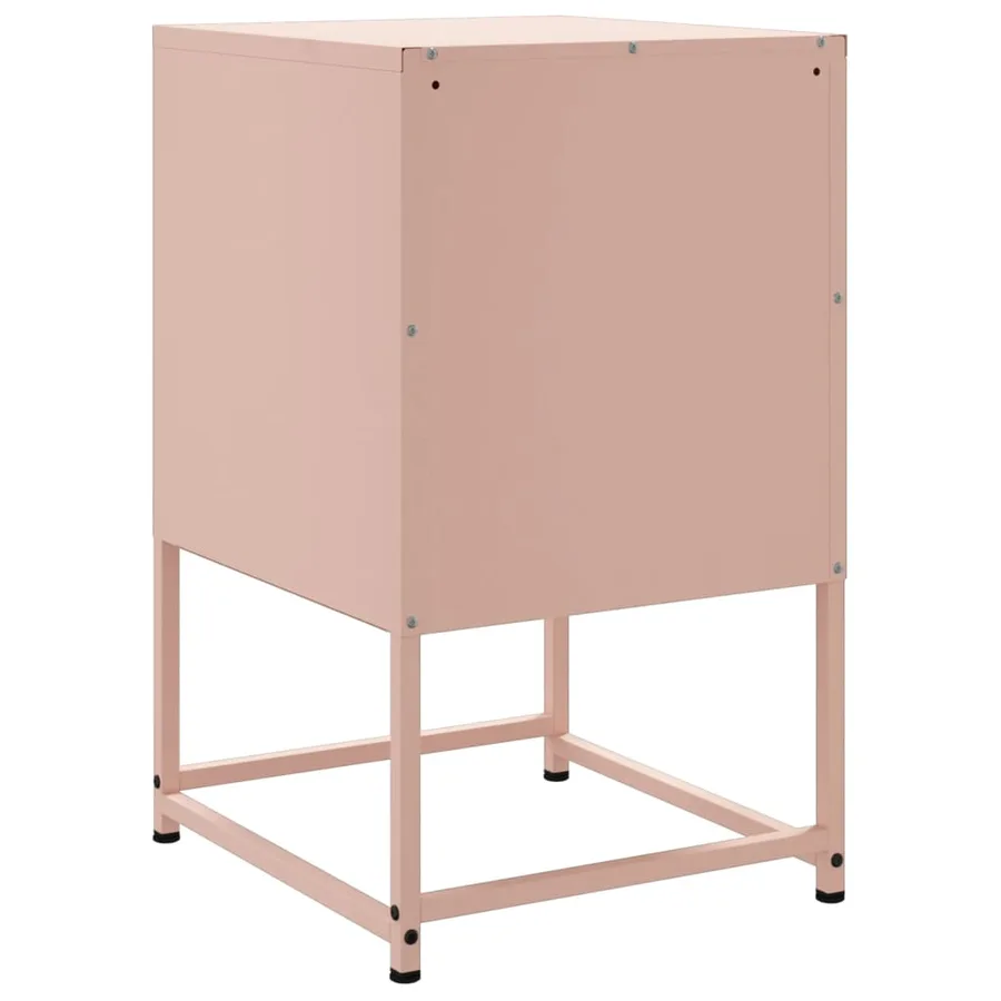 Tables de chevet 2 pcs rose 36x39x60,5 cm acier - 8