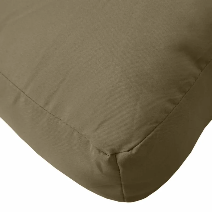 Coussins de palette lot de 2 taupe mélangé tissu - 8