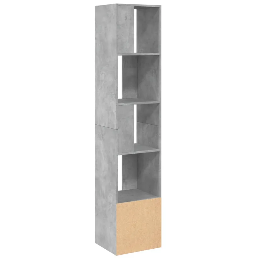 Bibliothèque gris béton 40x36x189 cm bois d'ingénierie - 5