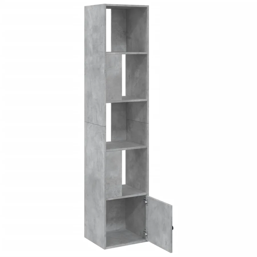Bibliothèque gris béton 40x36x189 cm bois d'ingénierie - 6