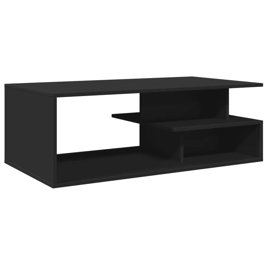 Table basse noir 102x55x35 cm bois d'ingénierie - 2