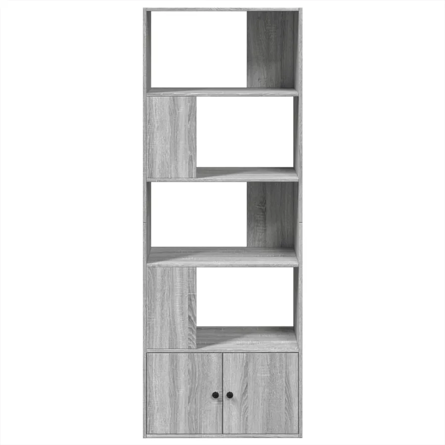 Bibliothèque sonoma gris 70x36x189 cm bois d'ingénierie - 3