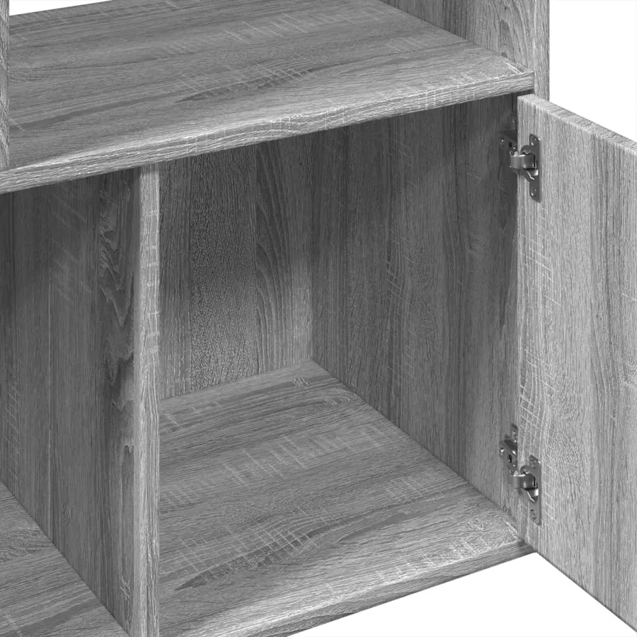 Bibliothèque sonoma gris 70x36x189 cm bois d'ingénierie - 7