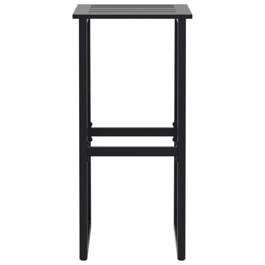 Ensemble de bar de jardin 11 pcs noir acier enduit de poudre - 6
