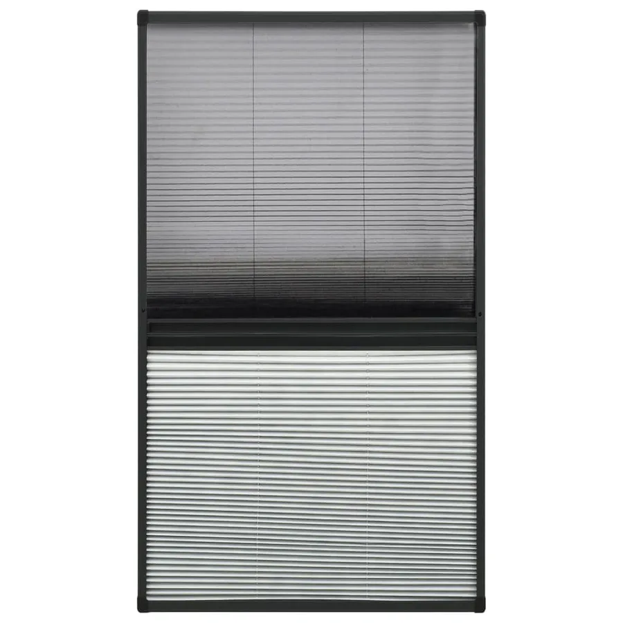 Moustiquaire plissée pour fenêtre Aluminium 80x160 cm et auvent - 2