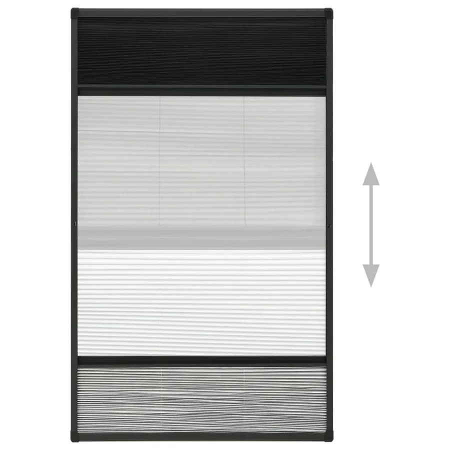 Moustiquaire plissée pour fenêtre Aluminium 80x160 cm et auvent - 4