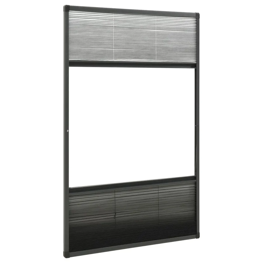 Moustiquaire plissée pour fenêtre Aluminium 80x160 cm et auvent - 5