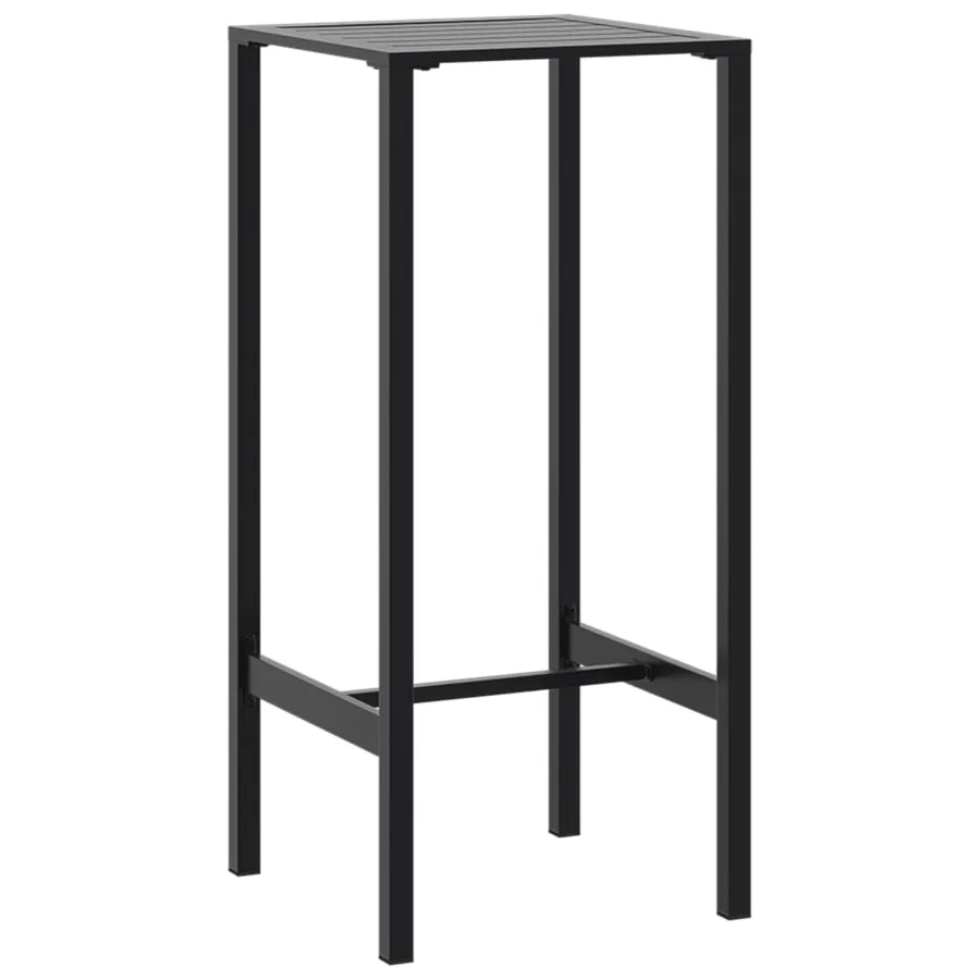 Table de bar noir 50x50x110 cm acier enduit de poudre - 2