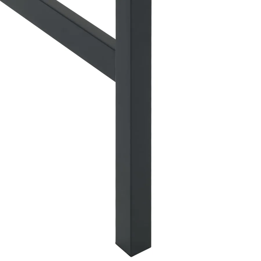 Table de bar noir 50x50x110 cm acier enduit de poudre - 6
