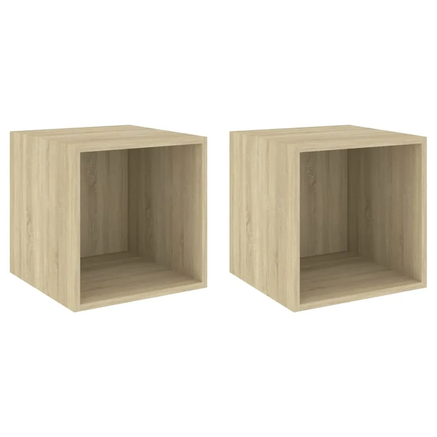 Armoires murales 2 pcs Chêne Sonoma 37x37x37 cm Bois ingénierie - 2