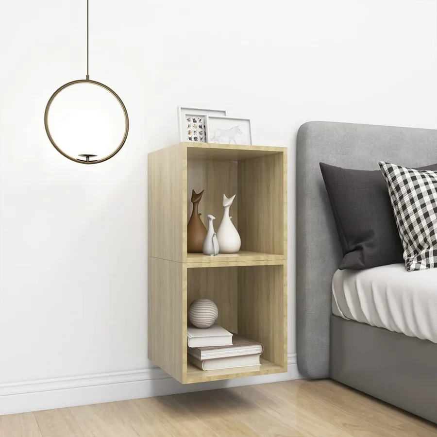 Armoires murales 2 pcs Chêne Sonoma 37x37x37 cm Bois ingénierie - 5