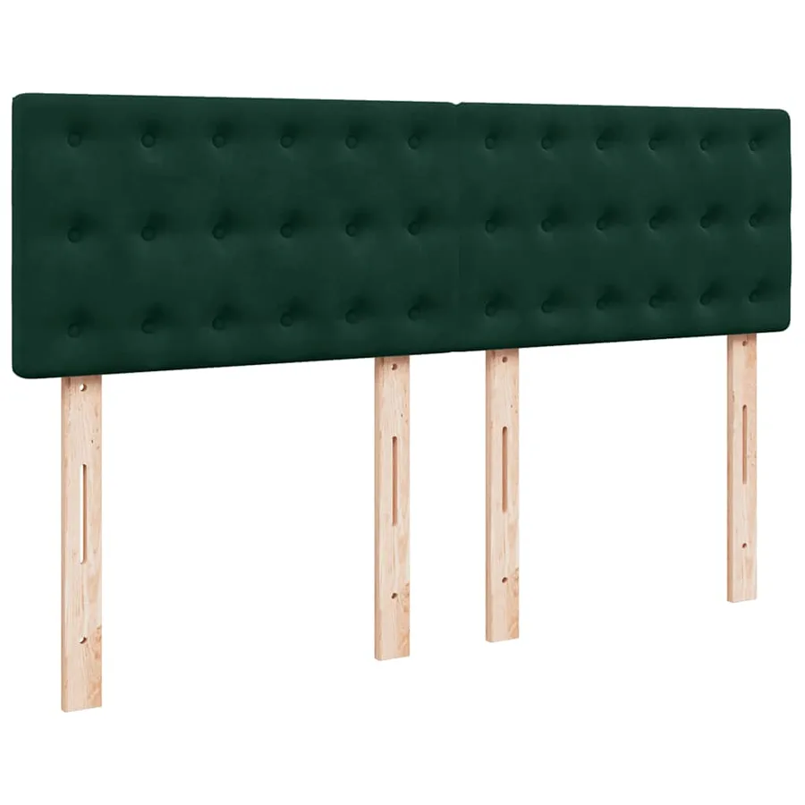 Sommier à lattes de lit et matelas Vert foncé 140x190cm Velours - 9