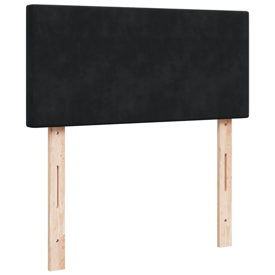 Sommier à lattes de lit avec matelas Noir 100x200 cm Velours - 8