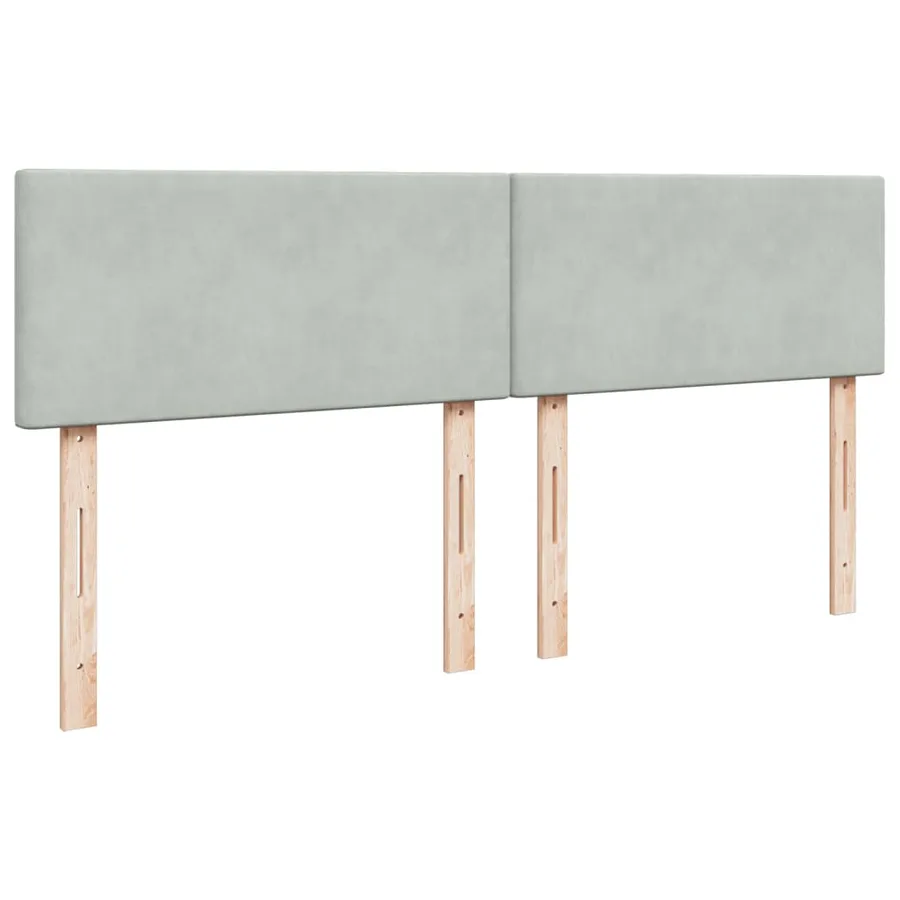 Sommier à lattes de lit et matelas Gris clair 200x200cm Velours - 8