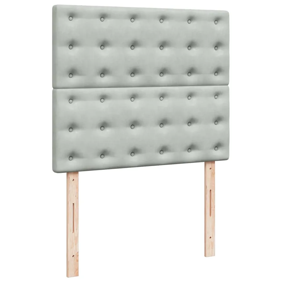 Sommier à lattes de lit et matelas Gris clair 120x200cm Velours - 7