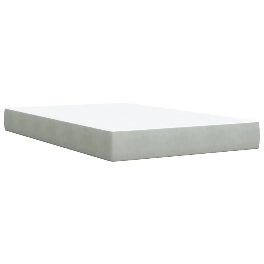 Sommier à lattes de lit et matelas Gris clair 120x200cm Velours - 9